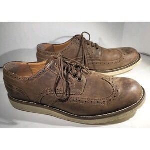 GH Bass Co Pasadena Oxford Shoes Men's 8M Brown Leather Lace Up Casual Academia